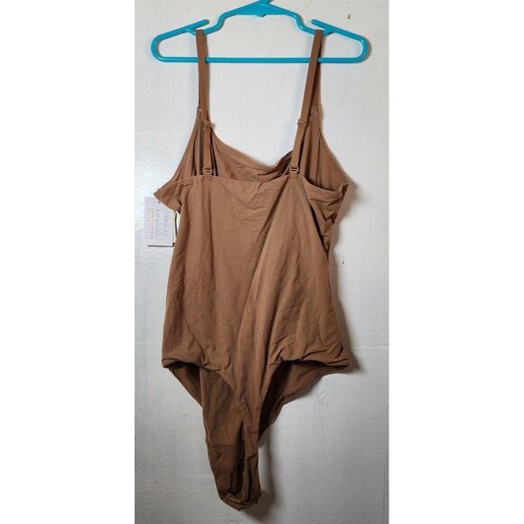 New Auden Women's Brown Square-Neck Sleeveless Shapewear Bodysuit Size XS - Picture 4 of 4